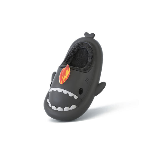 Sharkicks Basic - Hiver, Chaussons Requins Kaiju de Feu, Talon Ouvert